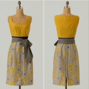 Edme & Esyllte anthropologie yellow floral dress